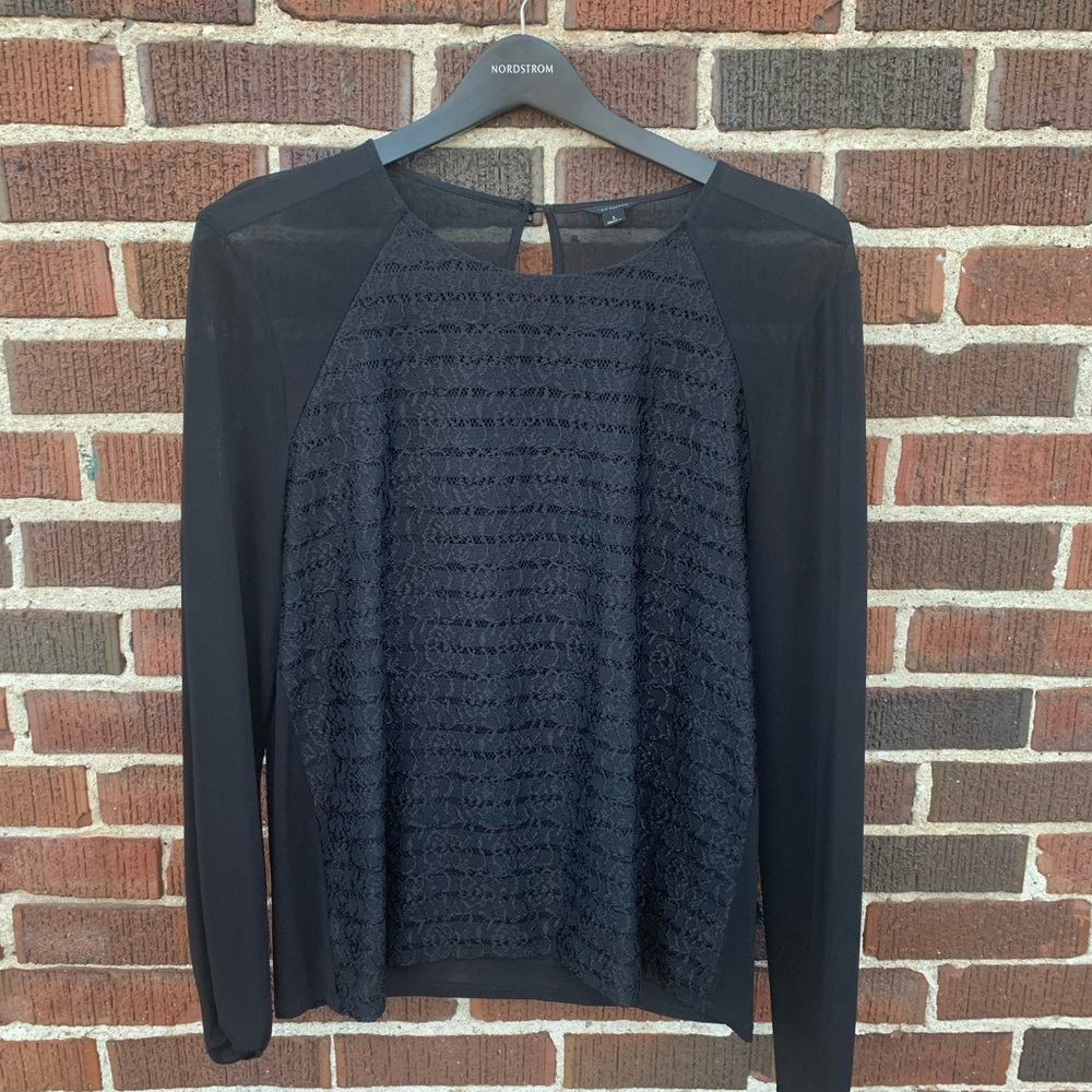 Ann Taylor Black Lace Top